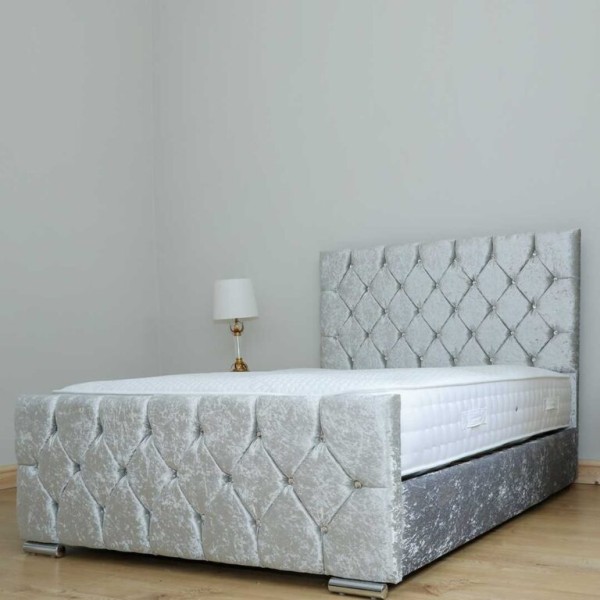 Florida Diamonds Headboard & Footboard Bed UK | Buy Diamond Button Beds Online | Free Delivery