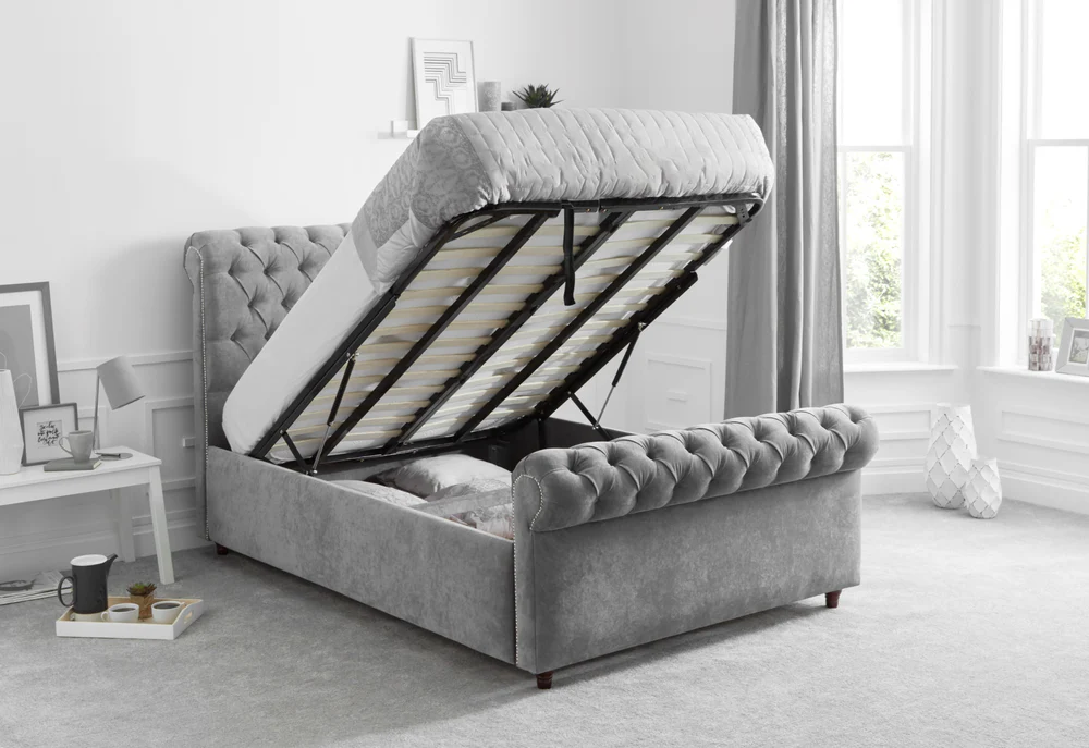Carrington Chesterfield Ottoman Sleigh Bed | Premium Edition | Free Delivery - Sleigh Beds UK