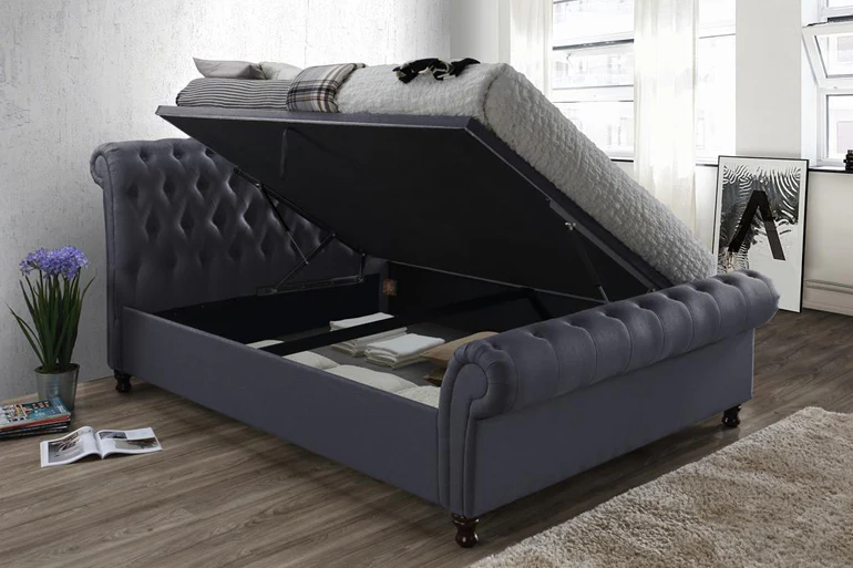 Castello Ottoman Sleigh Bed | Modern Storage Series | Free Delivery - Sleigh Beds UK