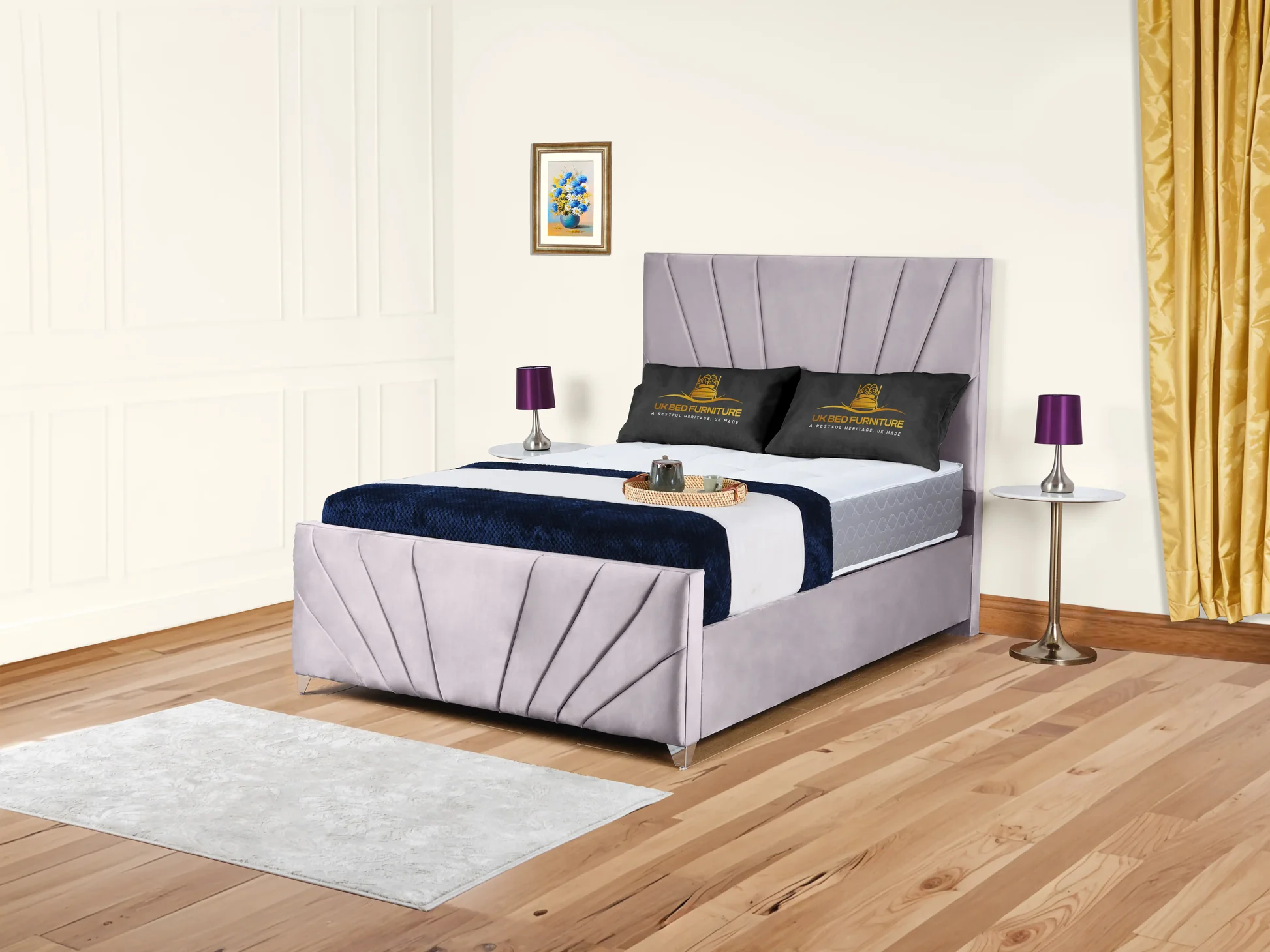 Sunrise Plush Silver Bed